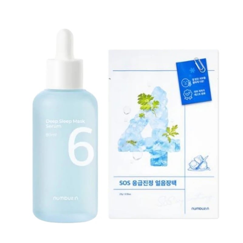 【水分光彩】6番 ぐっすり眠る マスクパック セラム 80ml 企画(+4番 SOS 氷場パック)