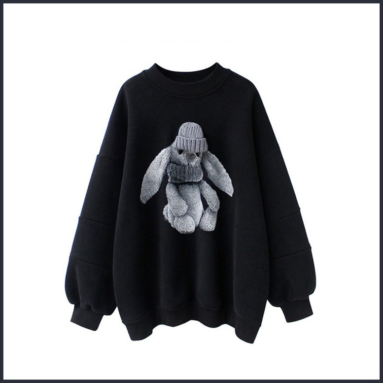 スウェット トップス 犬柄ワントーンスウェット レディース プルオーバー ドッグ 犬 袖切り替え ボリュームスリーブ 長袖 ドロップショルダー ラウンドネック 黒 灰色 ブラック グレー オシャレ 8,398円