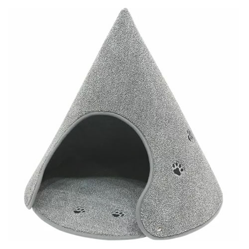 Rugtasu【ペット用品】ラグタスコーン Lサイズ グレー 高さ53幅58奥行58cm（組立時） RugtasuCone-L-GRY【ペットハウス】床暖房対応
