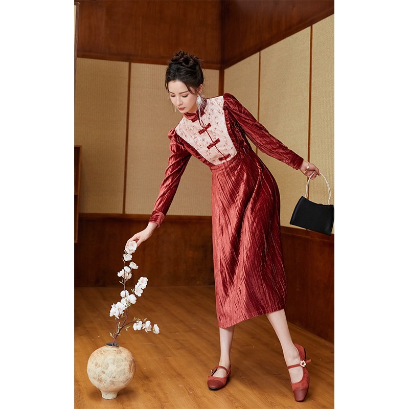 ドレスチャイナドレス2024春秋服改良チャイナドレス若さと気質新しい風ドレス 8,853円
