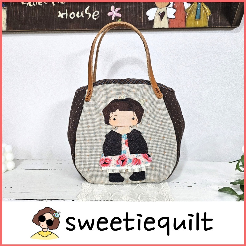 【sweetiequilt】 かばん作り バック作り DIYキットパッケージ　可愛いガールトートバック　韓国大人気　恋人プレゼント