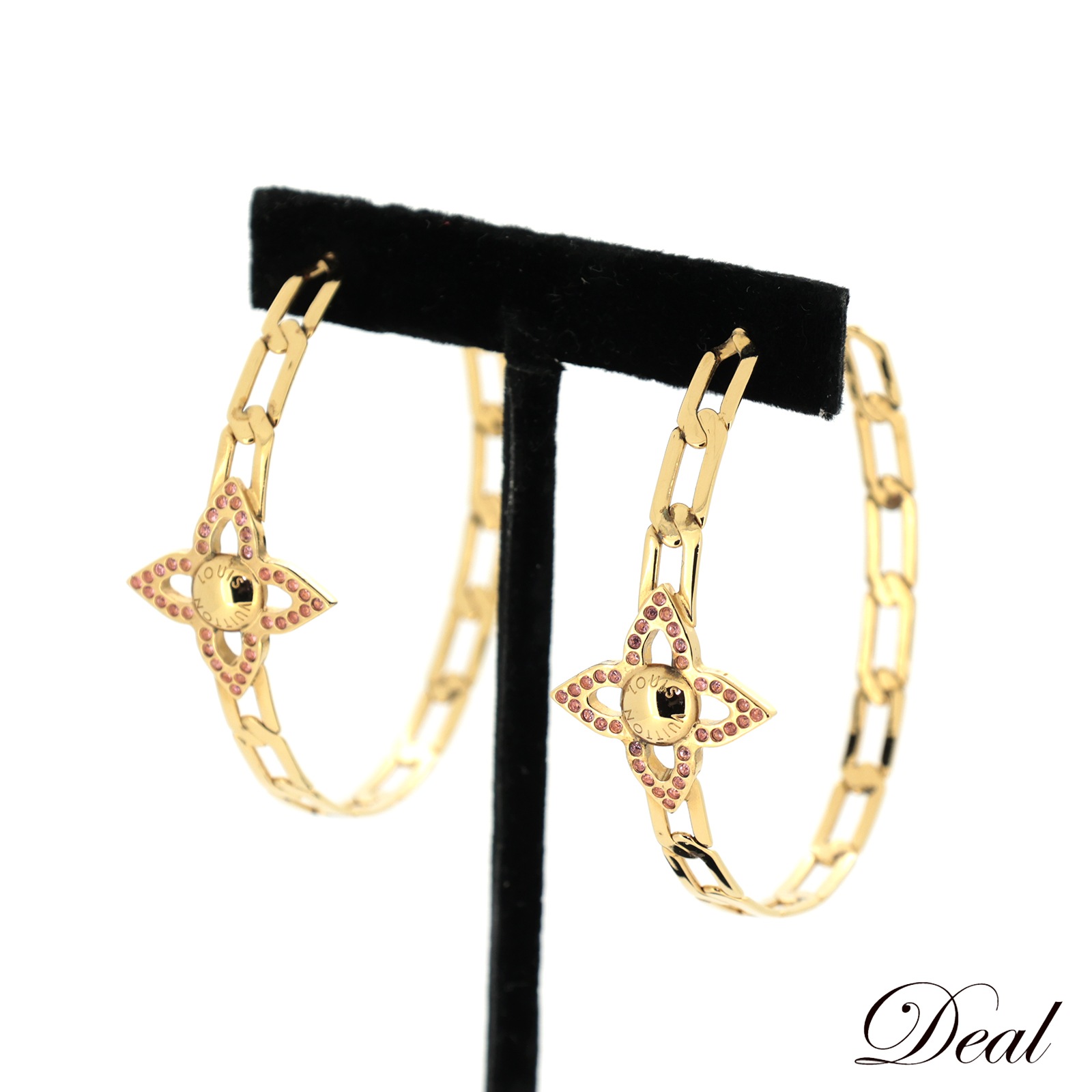 ルイ・ヴィトン モノグラム クレオール フラワーパワー フープピアス M66093 ゴールド レディース ピアスLV 25,169円