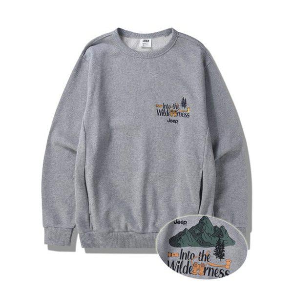 男女共用マウンテングラフィックルーズフィットスウェットシャツ(JP4TSU821)_DG