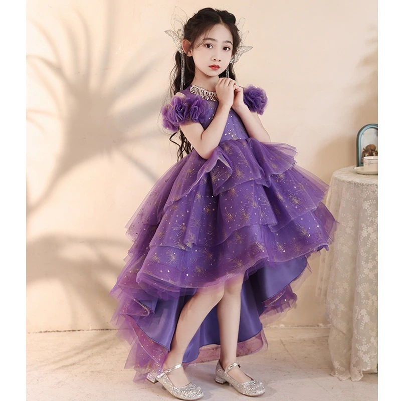 子供用ドレスバースデープリンセスドレスパーガールホストフラワーガールウェディングリトルガールピアノパフォーマンス服