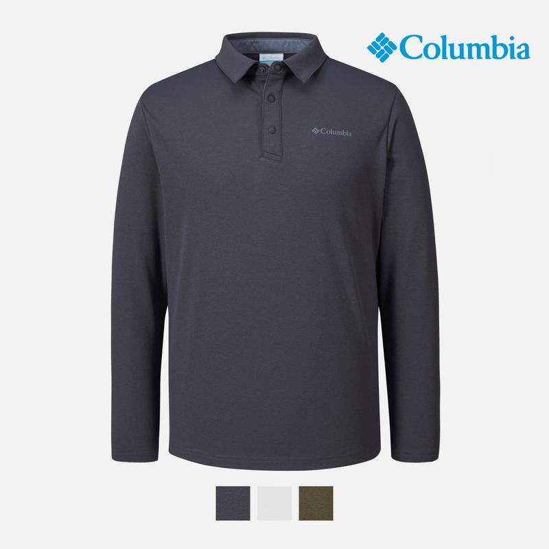 【男性】ビーバーダムストリームポロ中間の長さの長袖カラーTシャツYMP642