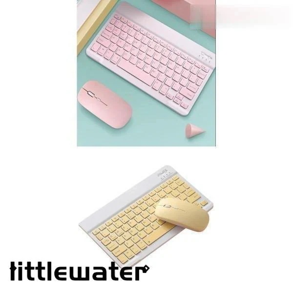 24GHz Bluetoothキーボードマウスコームセットfor iPad 10インチピンク+24GHz Bluetoothキーボードマ