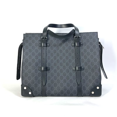 Gucci ブラック キャンバス ビジネスバッグ GUCCI グッチ メッセンジャー ショルダーバッグ 146236