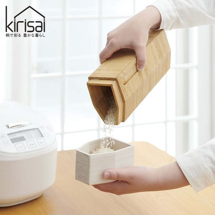 冷蔵庫用米びつ1kg桐製桐の冷蔵こめ櫃OSPO-1オスマック日本製