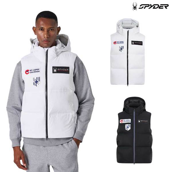 [] 男性パトロール取り外し可能ダックダウンパッド入りベスト SPJWCNDV301M