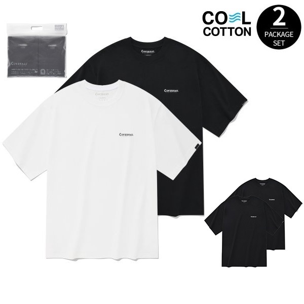 COOL COTTON 2-PACK T-SHIRT 3種 新商品 新学期 韓国人気 韓国ファッション 女性服 男女共用 カップルアイテム ストリートファッション 夏ファッション 5,610円