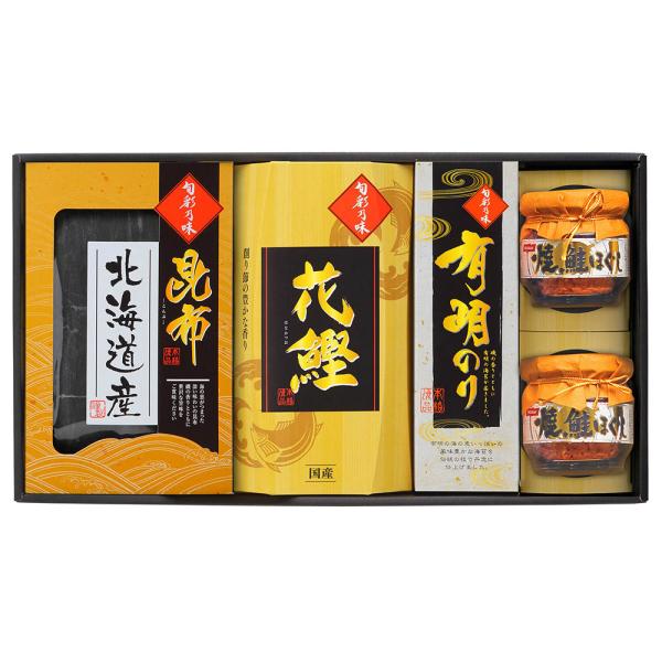 和匠選 味わいギフト 出汁昆布 かつお節 有明のり 焼鮭ほぐしx2 SISK