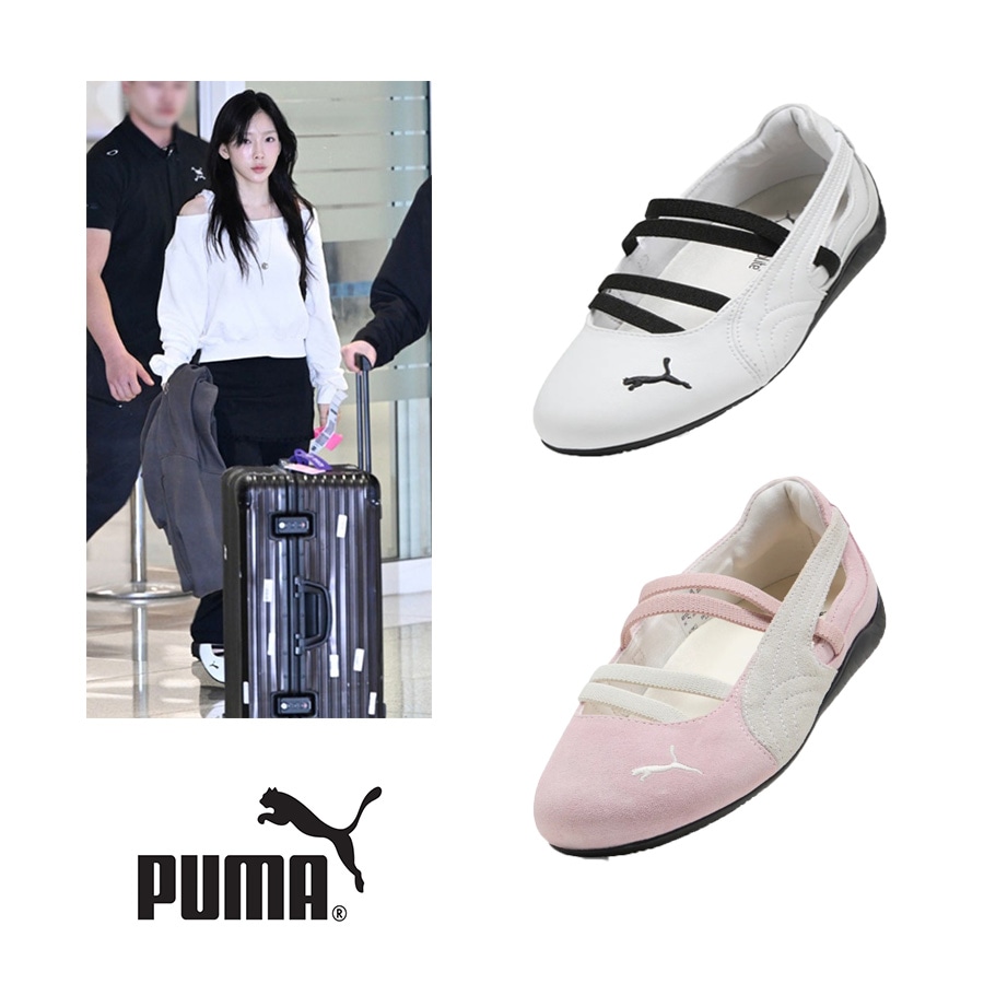 テヨン着用 SPEEDCAT BALLET LEATHER 403587-01 401287-01 スピードキャット シューズ フラットシューズ スニーカー 本革 歩きやすい レディース 白 ピンク