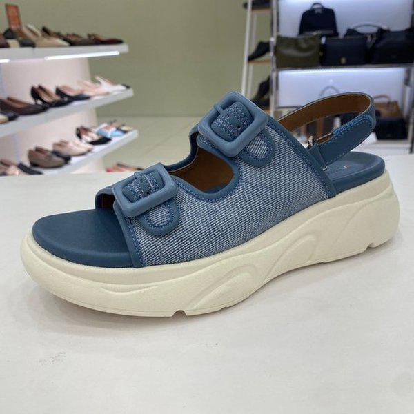 女性バックルポイント軽量サンダル YAEMSD8IOBL HFPS2A GN_GN