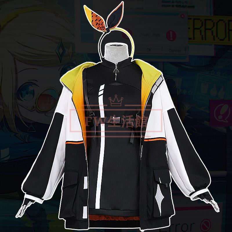 【新品開催 即納】プロジェクトセカイ カラフルステージ鏡音リン コスプレ衣装 ウィッグ コスチューム 演出服 アニメ ゲーム ハロウィン cosplay 変装