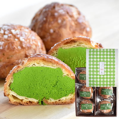 宇治抹茶 たっぷりシュークリーム（6個入）抹茶シ...のサムネイル