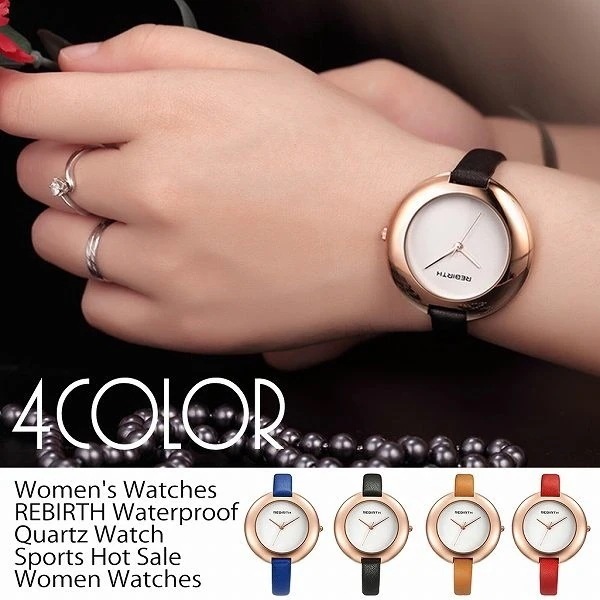 腕時計 リバース REBIRTH セイコームーブメント レディース腕時計 日常生活防水 RB008