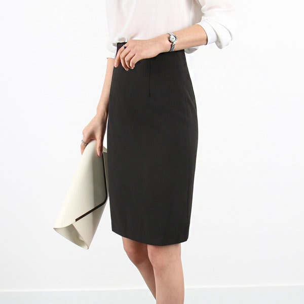 S-2XL ハイウエスト クラシック ミディスカート スーツスカート 面接