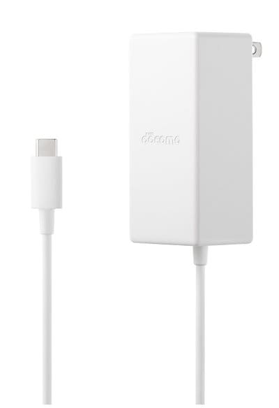 他サイト： NTTドコモ純正品 急速充電器 高出力 USB Power Delivery対応 Type-C共通ACアダプタ08 AMD39027 長さ1.2m タイプC 折畳式プラグの商品画像