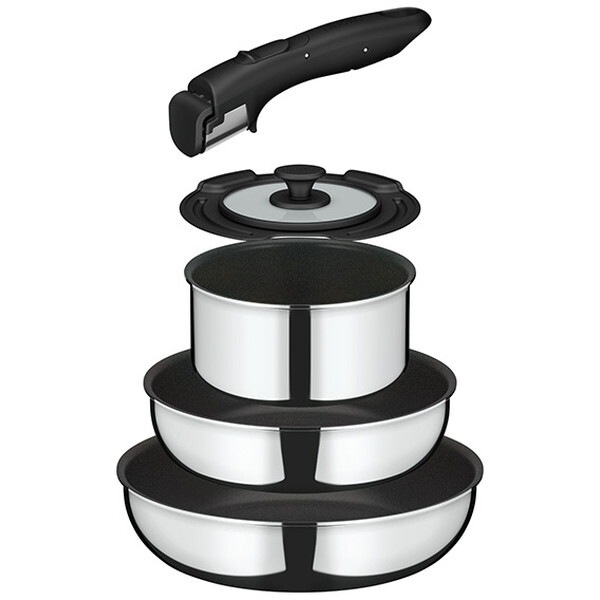 フライパン5点セット IHガス火対応 THERMOS KSF-5A-S ステンレス 取っ手のとれる アルミステンレス2層構造 耐摩耗性デュラブルコート サーモス 食洗機対応