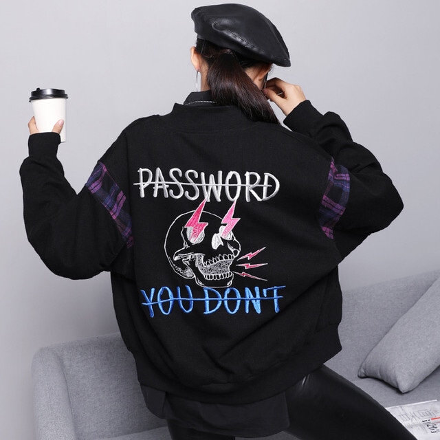 【送料無料】レディース バックビッグ刺繍ステッチジャケット 大人可愛い ママコーデ