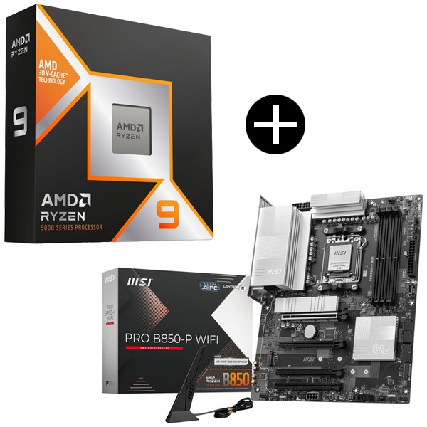 Ryzen 9 9950X3D CPU + MSI PRO B850-P WIFI ATXマザーボード セット