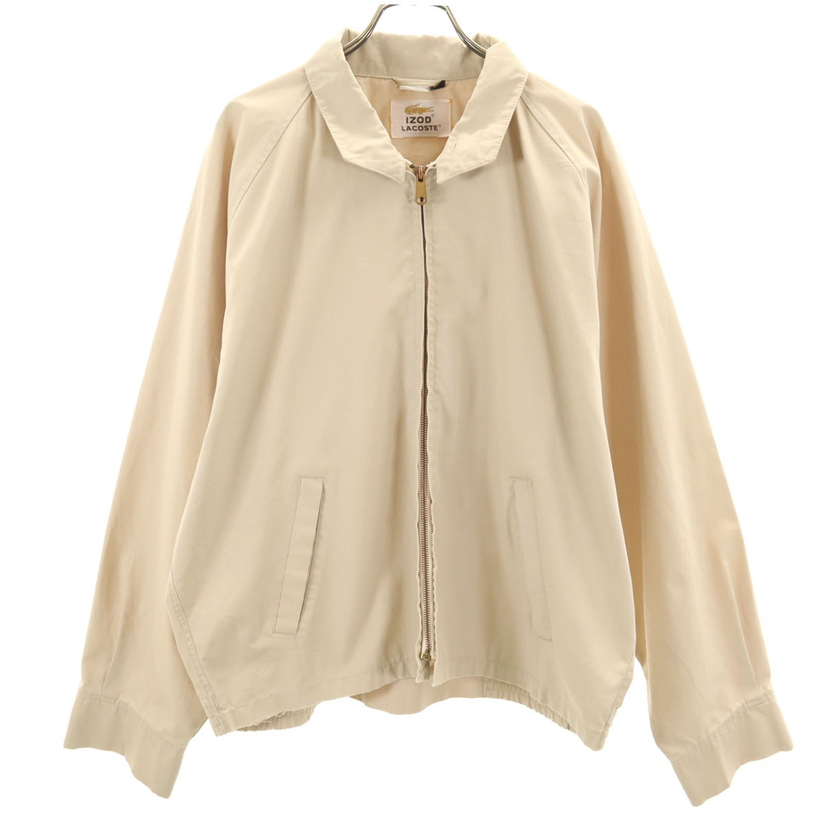 IZOD LACOSTE アイゾッドラコステ 70s 80s ヴィンテージ スリランカ製 スイングトップ ベージュ メンズ 古着