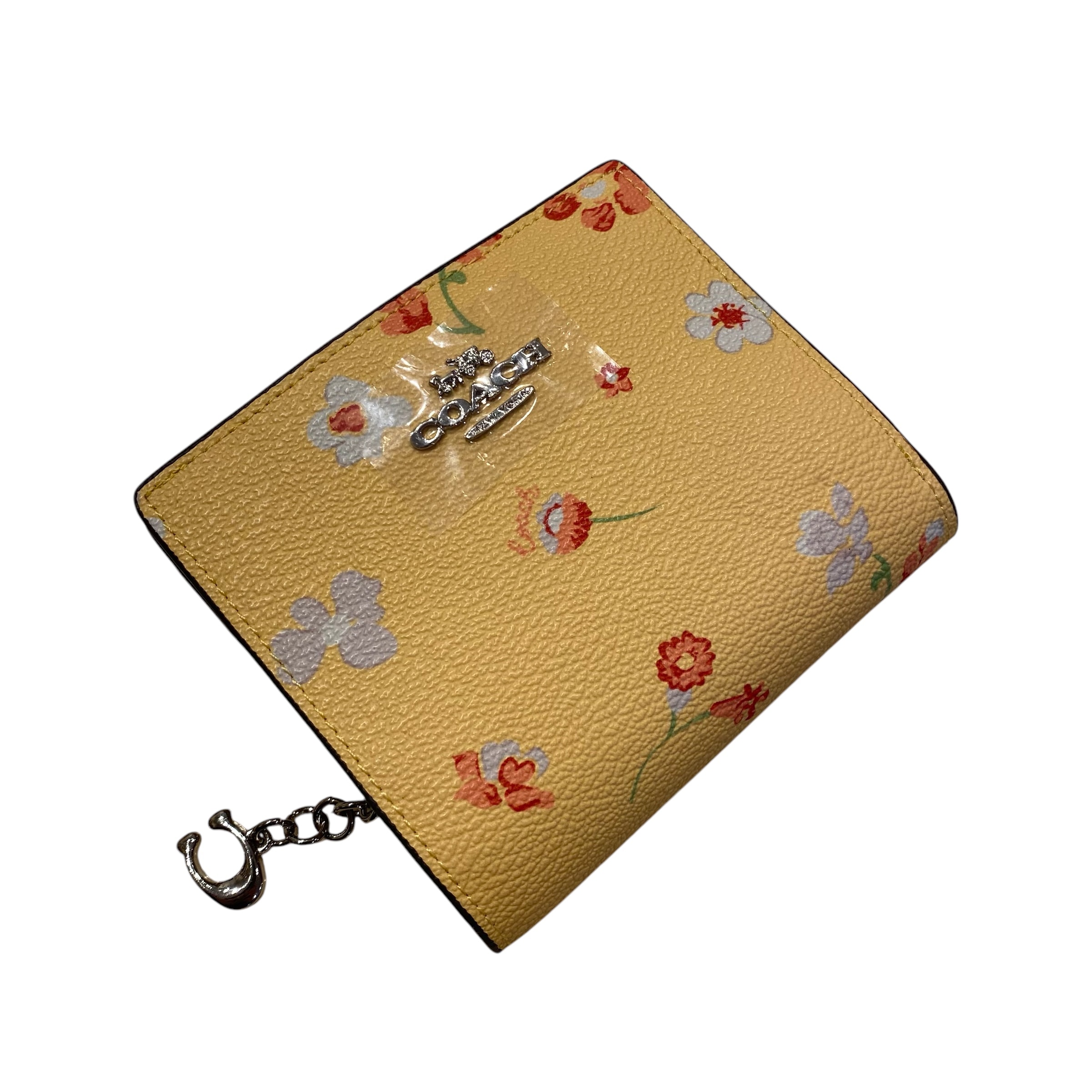 コーチ COACH 財布 二つ折り C8703 イエロー系 ミスティカル フローラル プリント PVC レザー ウォレット アウトレット 店頭展示品 感謝セール