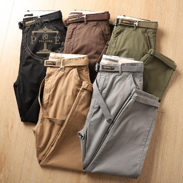 【目玉商品～超人気】綿パン チノパンツ メンズ ベルト付き おしゃれ カジュアルパンツ ゆったり ワーク ストリート系 きれいめ 美脚 ボトムズ ズボン 5,482円