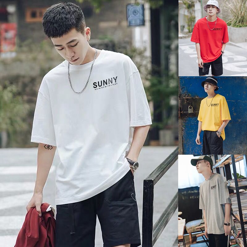 韓国 ファッション メンズ Tシャツ 半袖 シンプル Tシャツ シャツ 春 夏 ゆったり かっこいい カジュアル 薄手 丸襟 快適 大きいサイズ 5カラー Tシャツ 新品 Www Quartzhotel Mx