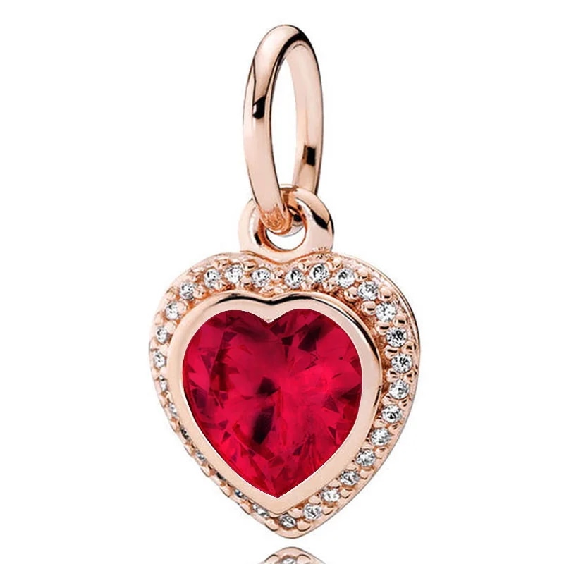 ローズはあなたを愛していますリゼスペンダントビーズ925スターリングシルバーチャームファッションブレスレットDIYジュエリーに合います