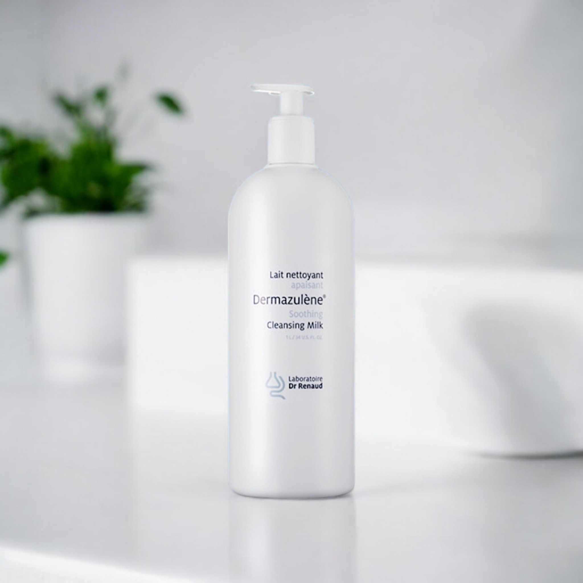 Dr Renaud Dermazulene Soothing Cleansing Milk 1000ml, 敏感肌のMust haveアイテム 敏感肌, 赤み, 熱を帯びた肌を優しく鎮静