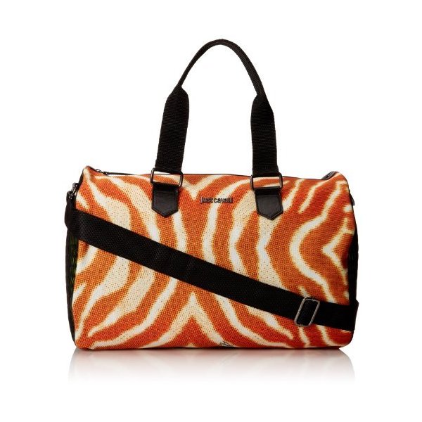 Just Cavalli Men s South Beach Printed Duffle Bag, Papaya Variant, One Size 並行輸入品