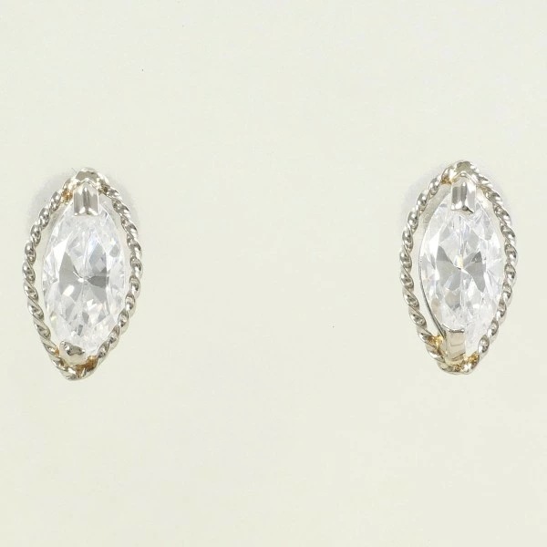 PT900 プラチナ ピアス ジルコニア 総重量約1.0g ジュエリー 中古 8,583円