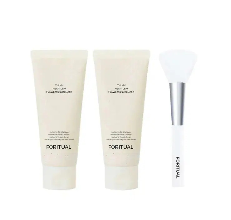 FORITUAL ハトムギ ドクダミなめらかスキンパック2個 専用スパチュラ付き Qoo10] FORITUAL [2個/5個選択] フォリチュアル ハト : スキンケア