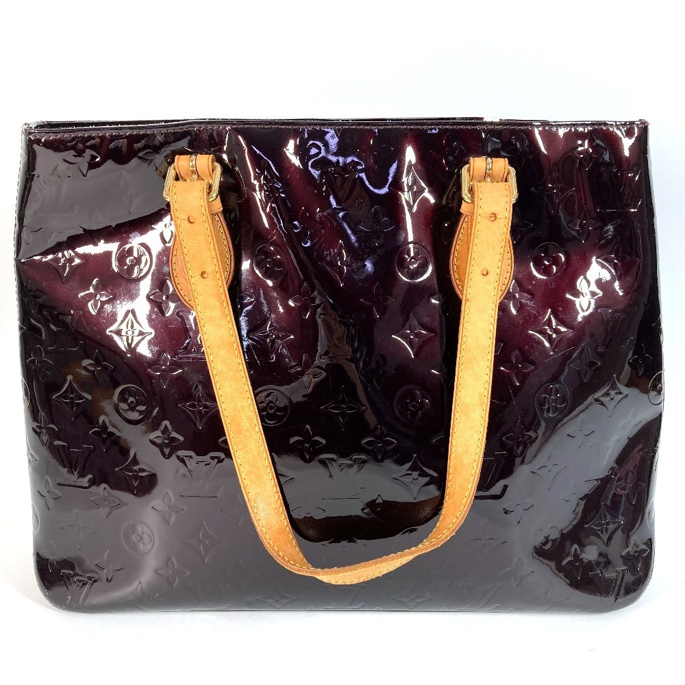 ショルダーバッグ M91994 ブレントウッド モノグラムヴェルニ カバン フラップ トートバッグ 肩掛け モノグラムヴェルニキャンバス アマラント パープル