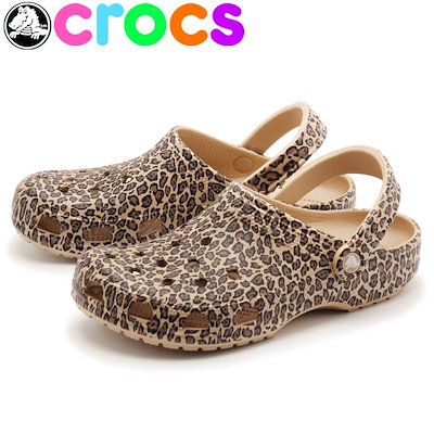 Qoo10] Crocs クロックス クラシック レオパードプリン : シューズ