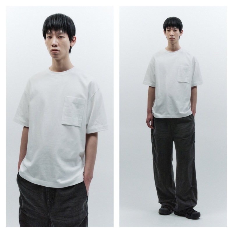【INSILENCE】 DIVIDE POCKET T-SHIRT : WHITE 7,852円