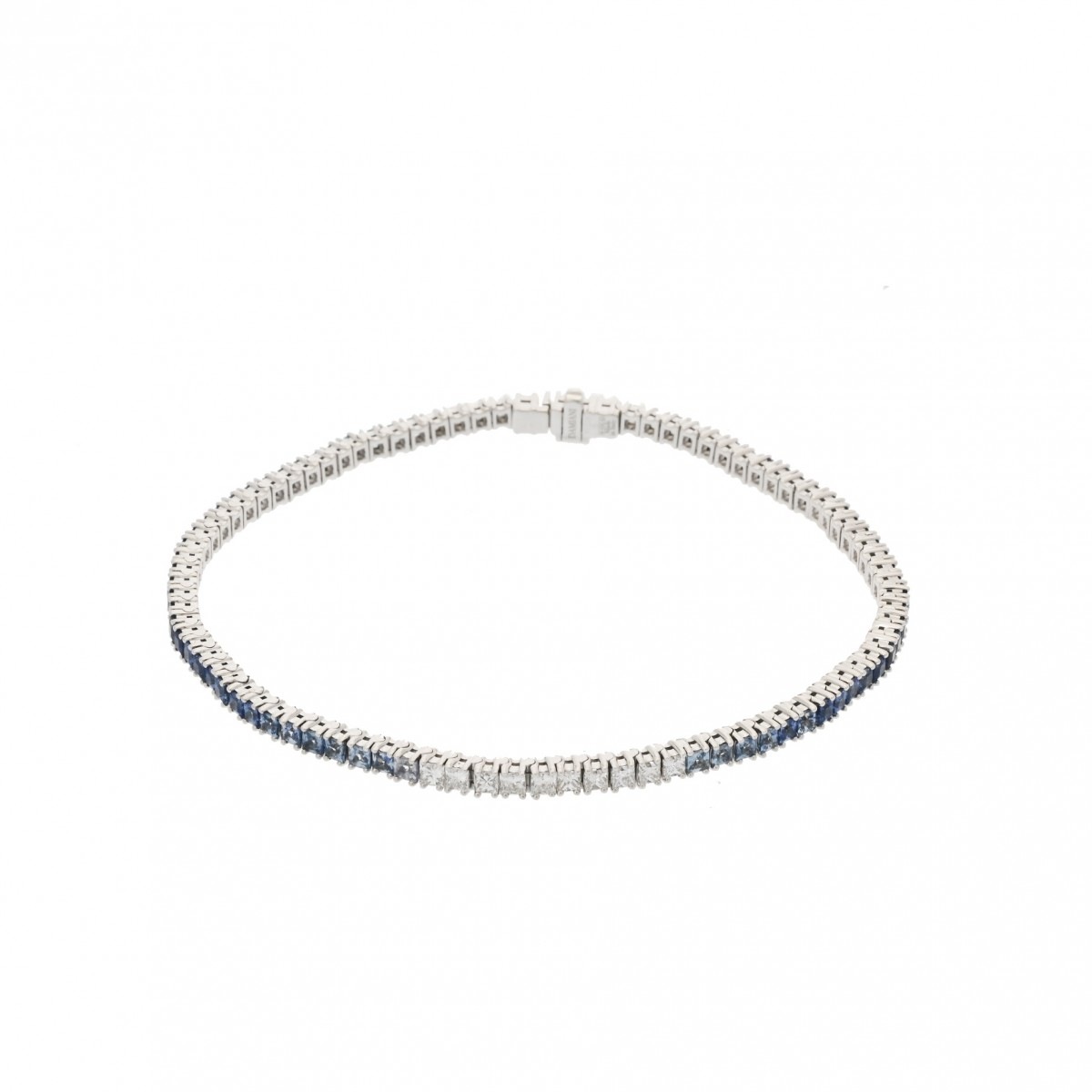 アイスバーグ ブレスレット タイムレス クラシコ グラデーション シルバー/ブルー レディース K18ホワイトゴールド WG ブレスレット Aランク 中古 銀蔵