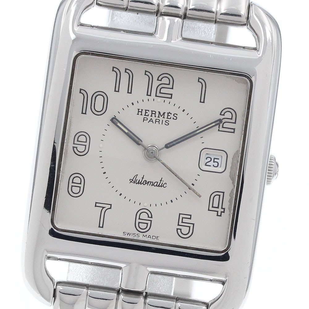 ベルト訳あり エルメス HERMES CC1.710 ケープコッド デイト 自動巻き メンズ _957355【中古】