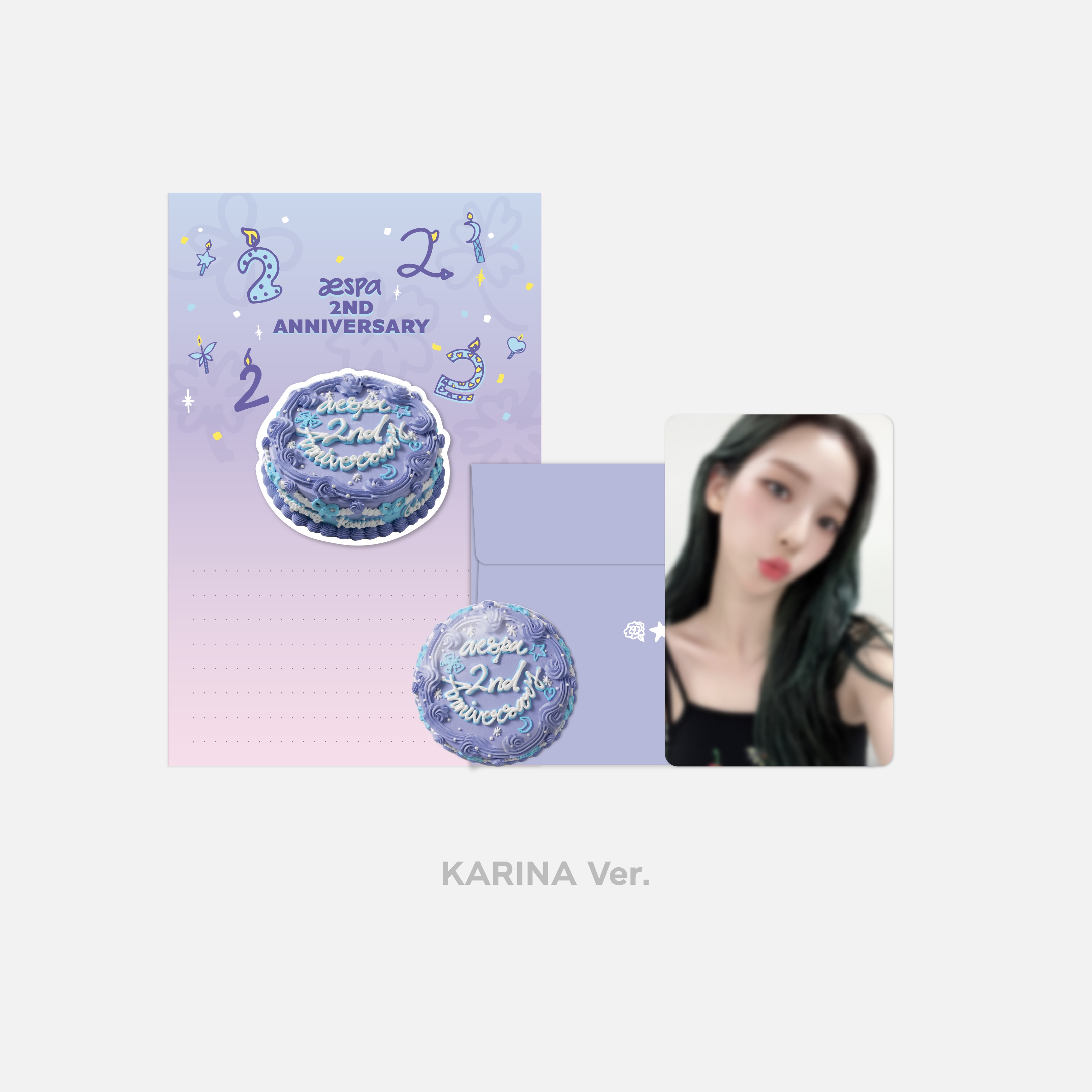 [フォトCARD Only] AESPAカリーナ2周年記念バルスデーCARDパッケージAESPA KARINA 2ND ANNIVERSARY BIRTHDAY CARD PACKAGEKPOP グッズ