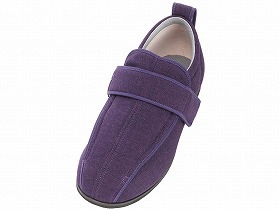徳武産業 あゆみシューズ 介護靴 外出用 ケアフルIII 3E 紫 片足/右Sサイズ 1304