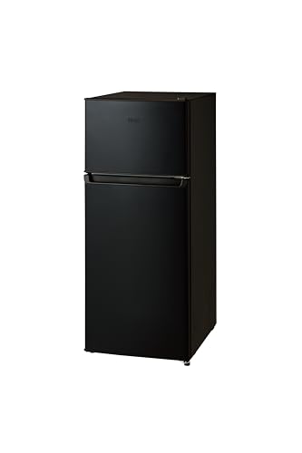 ハイアール(Haier) 幅45.2cm 容量120L 右開き冷蔵庫 JR-HS12A(K) ブラック 一人暮らし スリムボディ 冷凍室霜取り必用 レンジが置ける耐熱性天板 静音設計