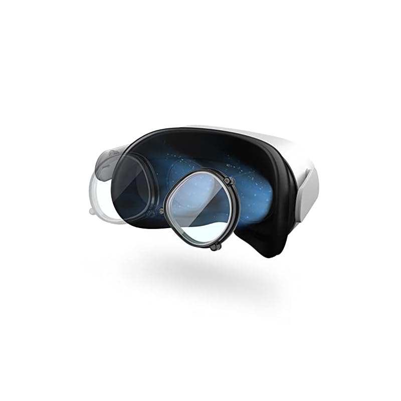 ZyberGears VR度付きレンズ（右側の黒-2.5）quest 2に適用するVR専用軽量磁気アンチスクラッチメタルフレームブルーライトブロッキングレンズ