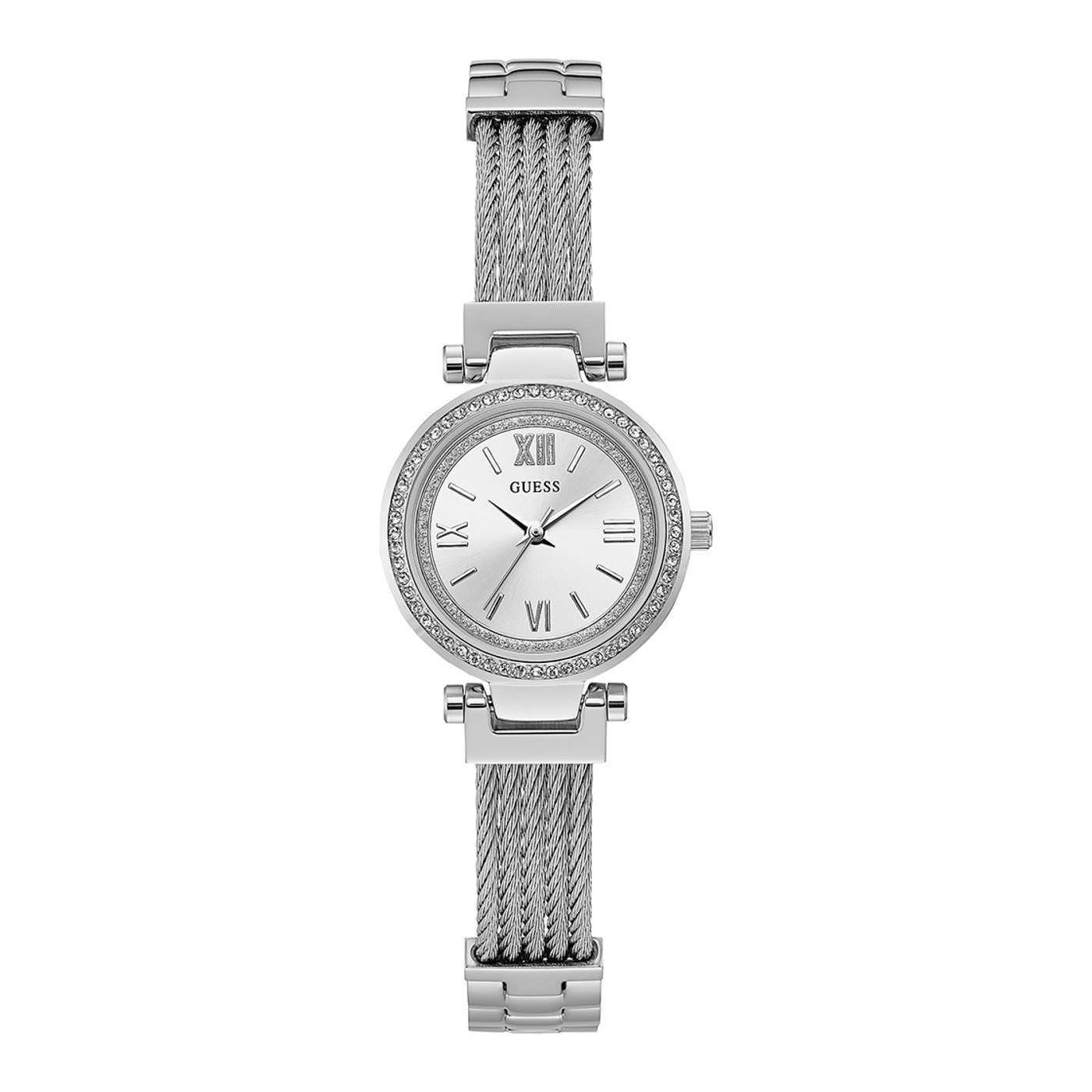 Guess W1009L1 Mini Soho Crystal Silver Dial Ladies Watch