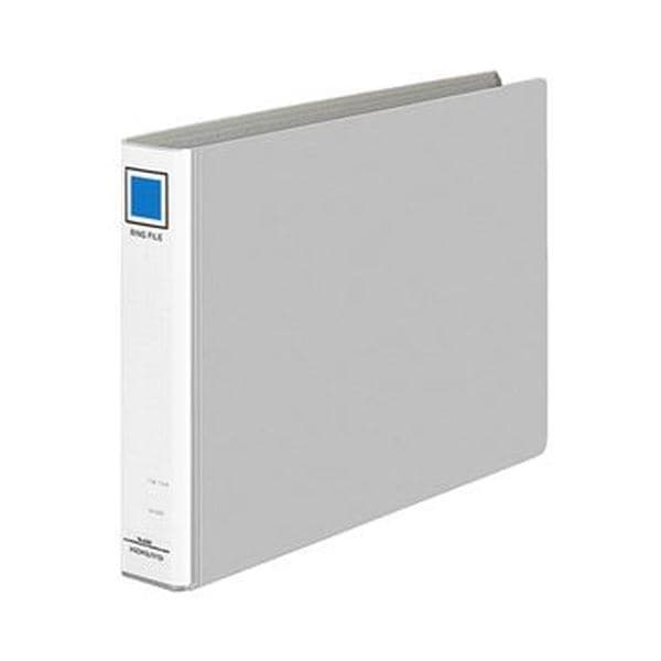 （まとめ）コクヨ リングファイルPPフィルム貼表紙 A4ヨコ 2穴 220枚収容 背幅45mm シルバー フ-435NC 1セット（4冊）(×3セット)