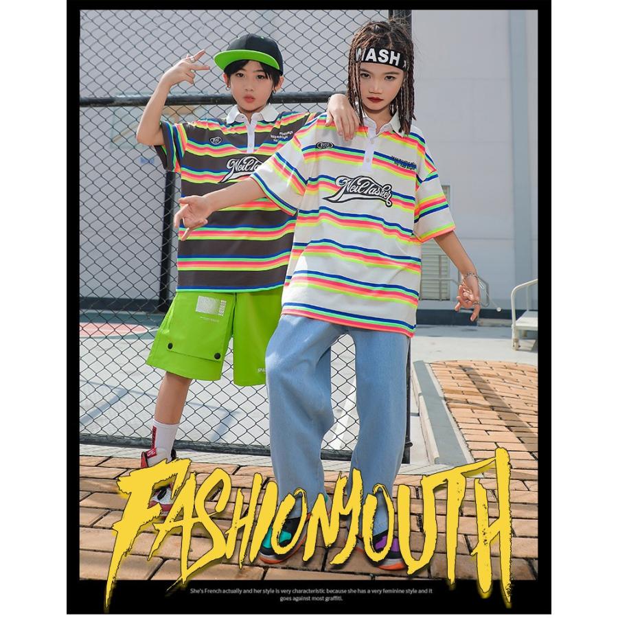 新品登場 キッズ ダンス衣装 ヒップホップ ２点セットセットアップ HIPHOP トップス パンツ 子供 男の子 女の子 練習着 ジャズダンス