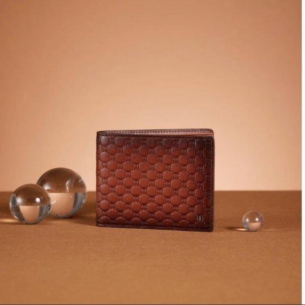 AK盆唐店 ルイスギルド グラデーション 牛革 二つ折り財布 DBWA5E250W3