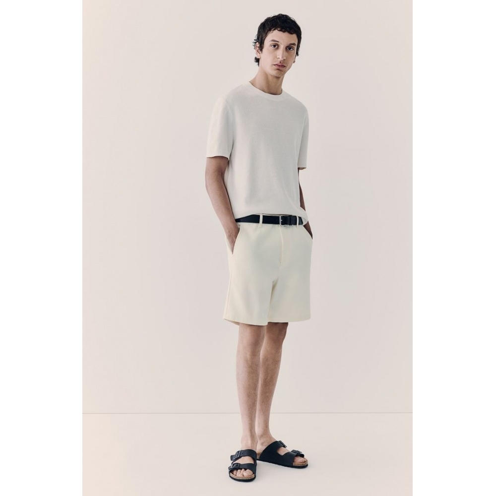 H&M レギュラーフィットチノショーツホワイト