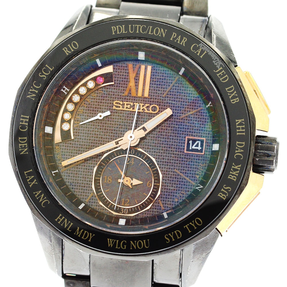 セイコー SEIKO SAGA115/8B54-0AJ0 ブライツ デイト 　 ソーラー電波 メンズ _882806【中古】
