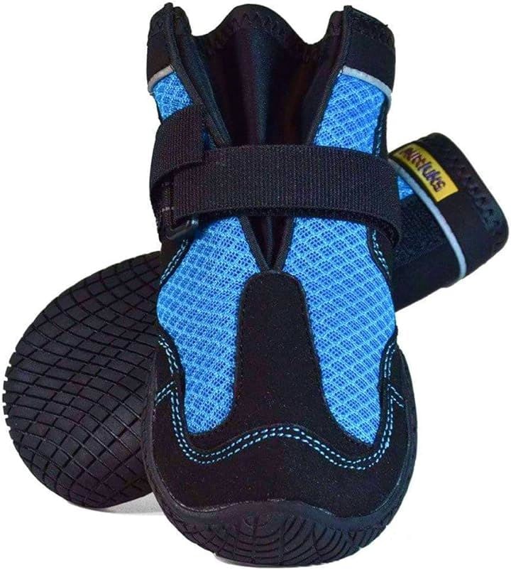 マッドモンスターズ 犬 靴 脱げない 履かせやすい 丈夫で柔らかい靴底 獣医師推薦 夏 1足 2個入り(ブルー, 9号(L-XL) 10.8 - 11.4 cm)